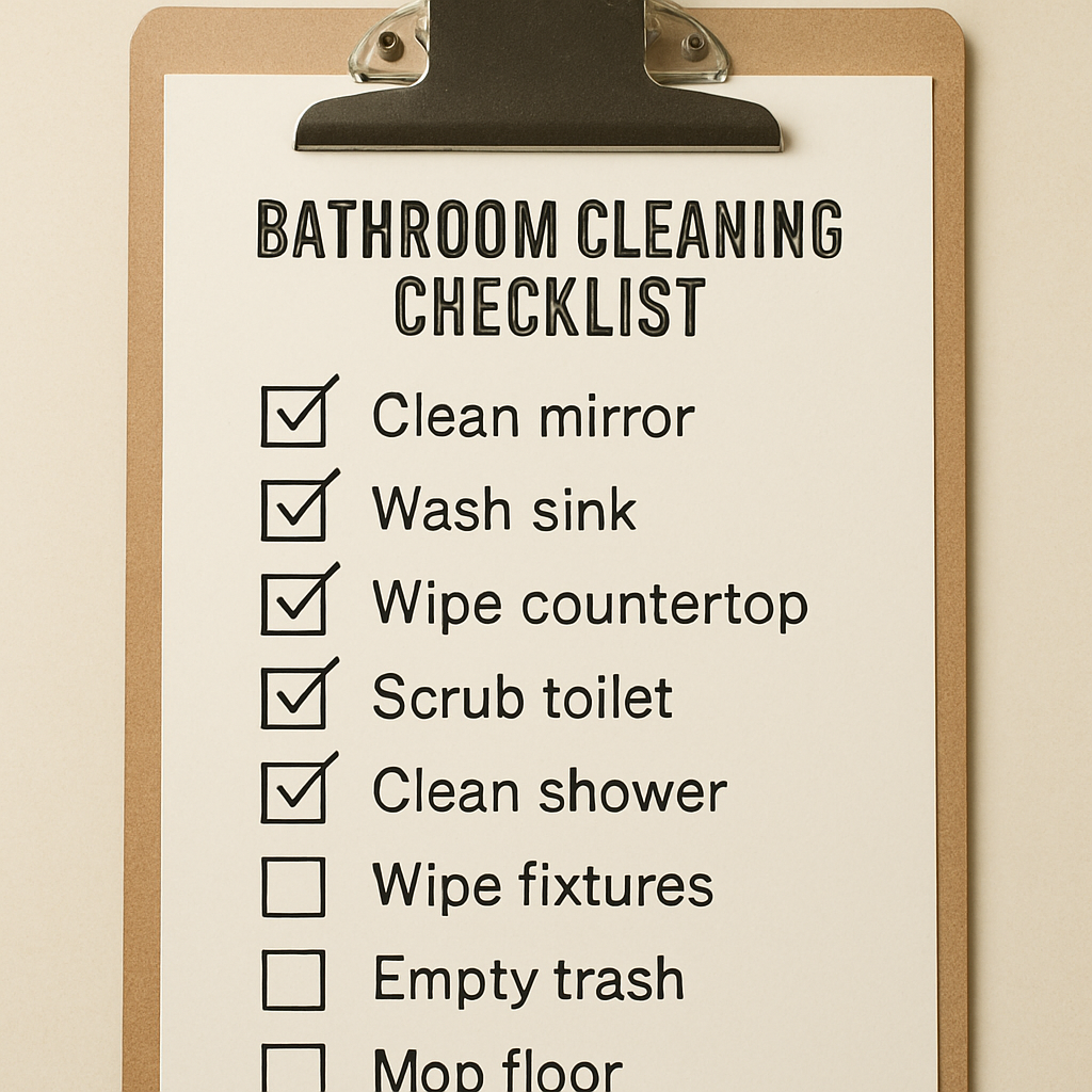 Bathroom Cleaning Cheklist